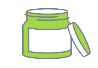 illustrated jar deodorant with cap off